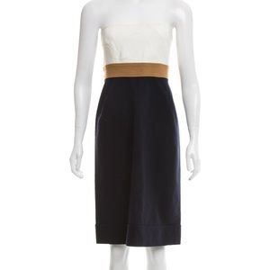 Diane Von Furstenberg strapless color block dress